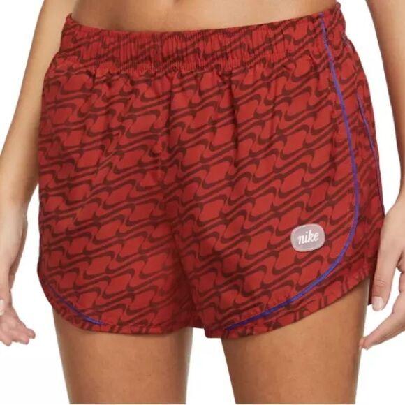 NIKE Running Shorts Dri-Fit Tempo Icon Clash Red - Picture 1 of 6